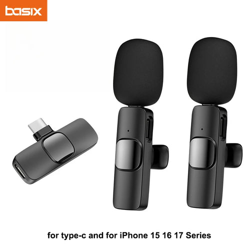 Wireless Lavalier Microphone for Type-C Smartphones Mini Mic for Vlogging Tiktok Facebook Videos Microphones Audio Recording